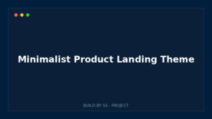 Minimalist Product Landing Theme